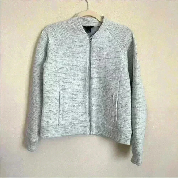 Club Monaco Gray Zip front jacket Sz S EUC - Picture 1 of 4